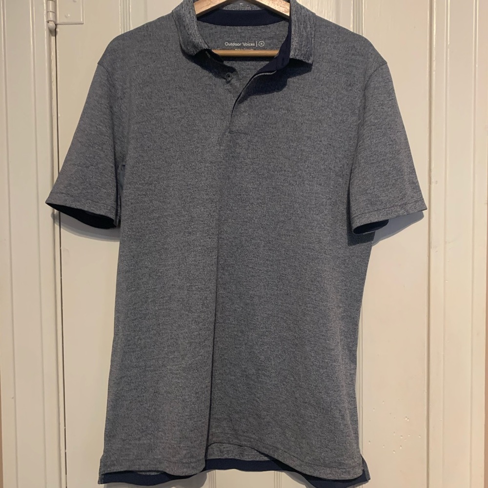 Outdoor Voices men’s grey polo medium